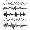 Music audio audio frequency handdrawn doodle style vector