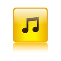 Music audio icon square button