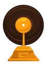 Music award with vintage vinyl disc on top