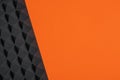 Music background of acoustic foam panel on orange copy space Royalty Free Stock Photo