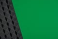 Music background of acoustic foam panel on orange copy space Royalty Free Stock Photo