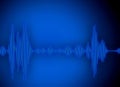 blue audio waveform music sound background gradient illustration Royalty Free Stock Photo