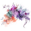 Music background with color Royalty Free Stock Photo