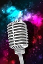 Music background with microphone Royalty Free Stock Photo