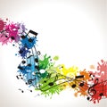 Music background with notes Royalty Free Stock Photo