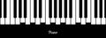 Music background with piano keys illustration. Music concept. Vector on isolated background. EPS 10