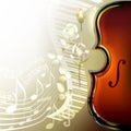 Vector music background with violin