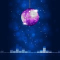 Music Ball Blue Background Royalty Free Stock Photo