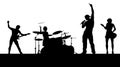 Music Band Concert Silhouettes Royalty Free Stock Photo