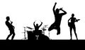 Music Band Concert Silhouettes Royalty Free Stock Photo