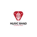 Music band logo design, guitar,icon emblems, illustration,graphic, guitar neck and fingerboard template