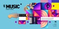 Vector Colorful Music Festival for Event Banner and Poster