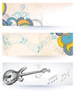 Music banners Royalty Free Stock Photo