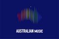 Music Bar Equalizer Wavefrom shape Australian Continent Map Logo Design