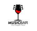 Music bar logo design concept stock vector Royalty Free Stock Photo