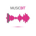 Music beat. Abstract audio equalizer technology. Sound Wave. Vector illustration.