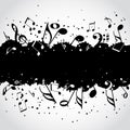 Music black blot background