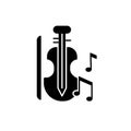 Music black glyph icon Royalty Free Stock Photo