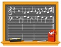 Music And Blackboard Royalty Free Stock Photo