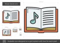 Music book line icon.