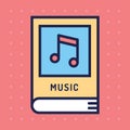 Music book. Vector illustration decorative design Royalty Free Stock Photo