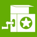 Music box icon green Royalty Free Stock Photo