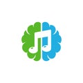 Music Brain Logo Icon Design