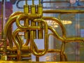 Music. Brasswind instrument Alto horn. Royalty Free Stock Photo