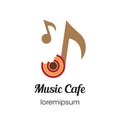 Music Cafe logo or symbol template design