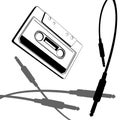 Music cassette vector