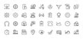 Music, Chemistry lab and Idea line icons pack. For web app. Line icons. Vector