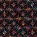 Music circle colorful seamless pattern