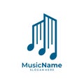 Music City Logo Vector Icon Illustration. City Music logo design template Royalty Free Stock Photo