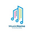 Music City Logo Vector Icon Illustration. City Music logo design template Royalty Free Stock Photo