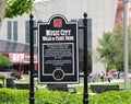 Music City Walk of Fame Park Sign, Nashville Tennessee Royalty Free Stock Photo