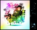 Music Club background for disco dance flyer Royalty Free Stock Photo