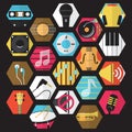 music collection. Vector illustration decorative design Royalty Free Stock Photo