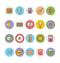 Music Colored Vector Icons 1 Royalty Free Stock Photo