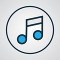 Music Colorful Outline Symbol. Premium Quality Isolated Musical Note Element In Trendy Style.