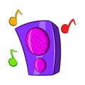 Music column icon, cartoon style