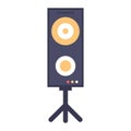 Music column vector illustration. Sound voice and art audio bass entertainment. Musical symbol speaker and stereo loudspeaker Royalty Free Stock Photo