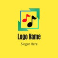 Music Company Logo, Icon, Template Logotype Vector. Royalty Free Stock Photo