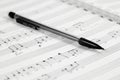 Music Composition by Hand Royalty Free Stock Photo