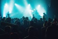 Music concert crowd, people enjoying live rock performance