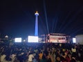 Music concert at the National Monument & x28;Monas& x29; Jakarta Indonesia Royalty Free Stock Photo