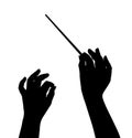 Music conductor hands Royalty Free Stock Photo