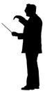 Music conductor silhouette.