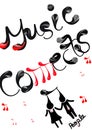 Music connects people concept illustration for poster or banners