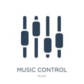 music control settings button icon in trendy design style. music control settings button icon isolated on white background. music Royalty Free Stock Photo