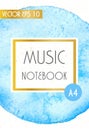 Music cover design template, minimal style education Royalty Free Stock Photo